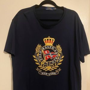 MINT CONDITION WORN ONCE POLO T SHIRT NAVY BLUE IN COLOR